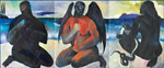 Wojciech Tracewski, In caso di nebbia (tryptyk / Triptychon), 2010, olej, płótno / 3 x 205 x 165 cm