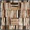 Drewniana tablica (2001) - materiał: różne drewno, gwoździe - wymiary: 412 x 220 x 17 cm