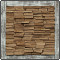 Drewniana tablica (2002) - materiał: patynowane drewno sosnowe, drewno dębowe, wymiary: 101 x 101 x 9 cm